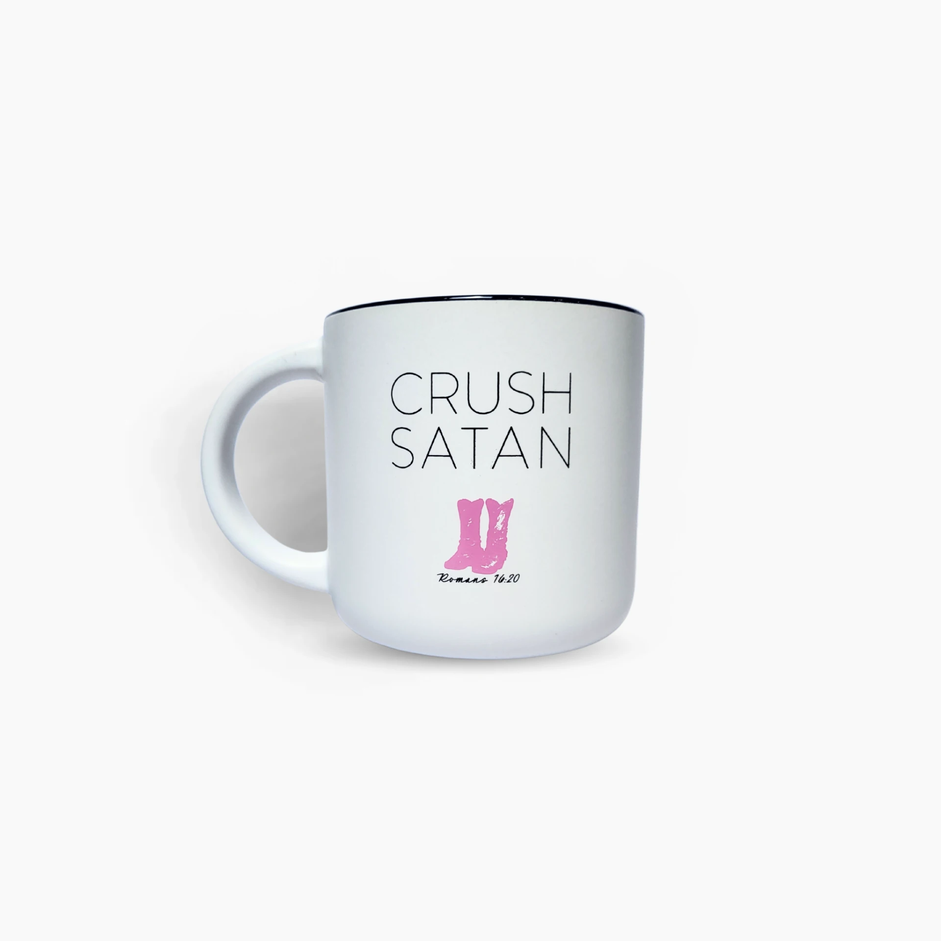 Promised Grounds Crush Satan Mug — Romans 16:20